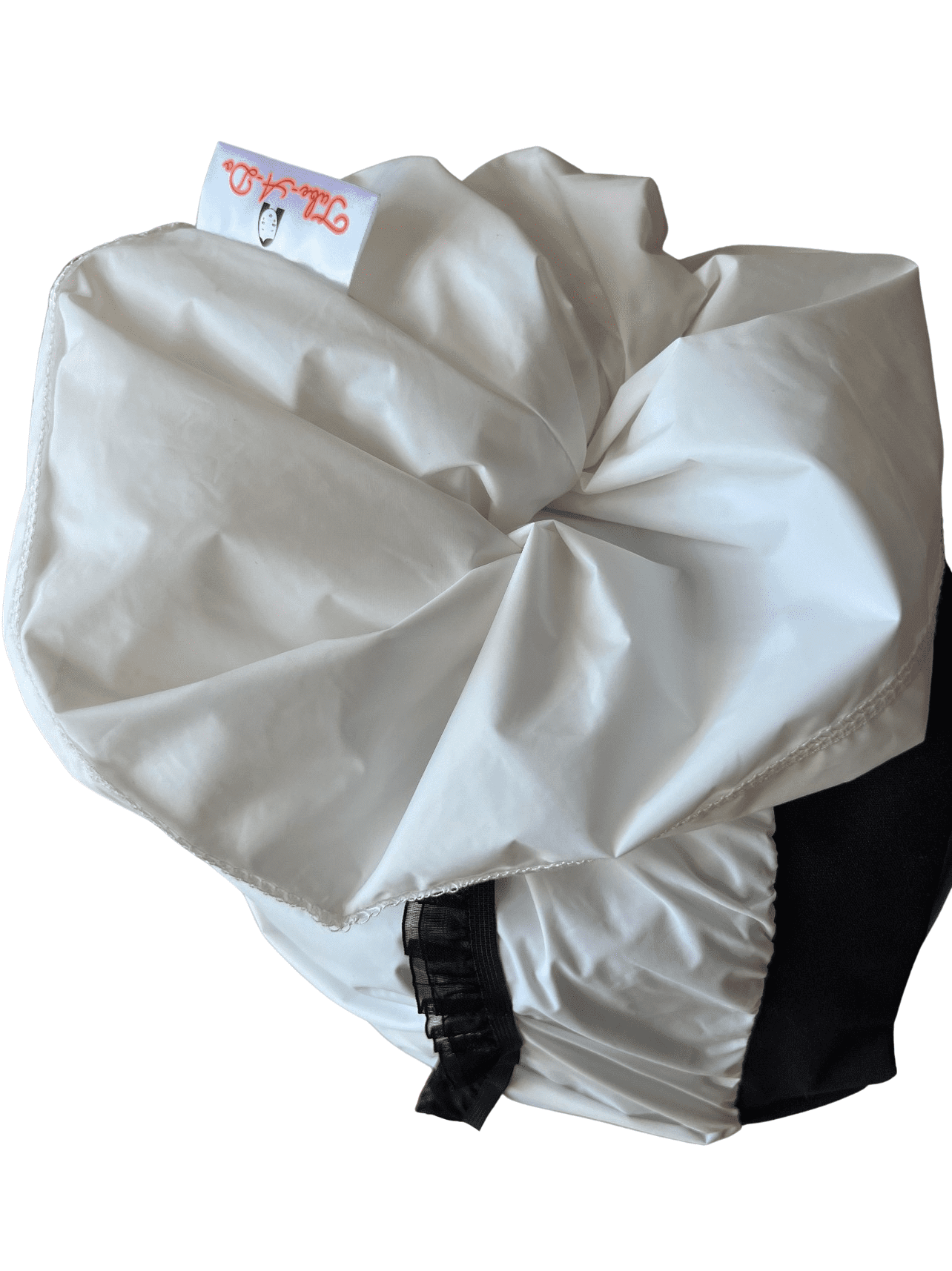 Tube-A-Do - Elastic Band High Quality Luxury Waterproof Shower Cap Bath Hair - White