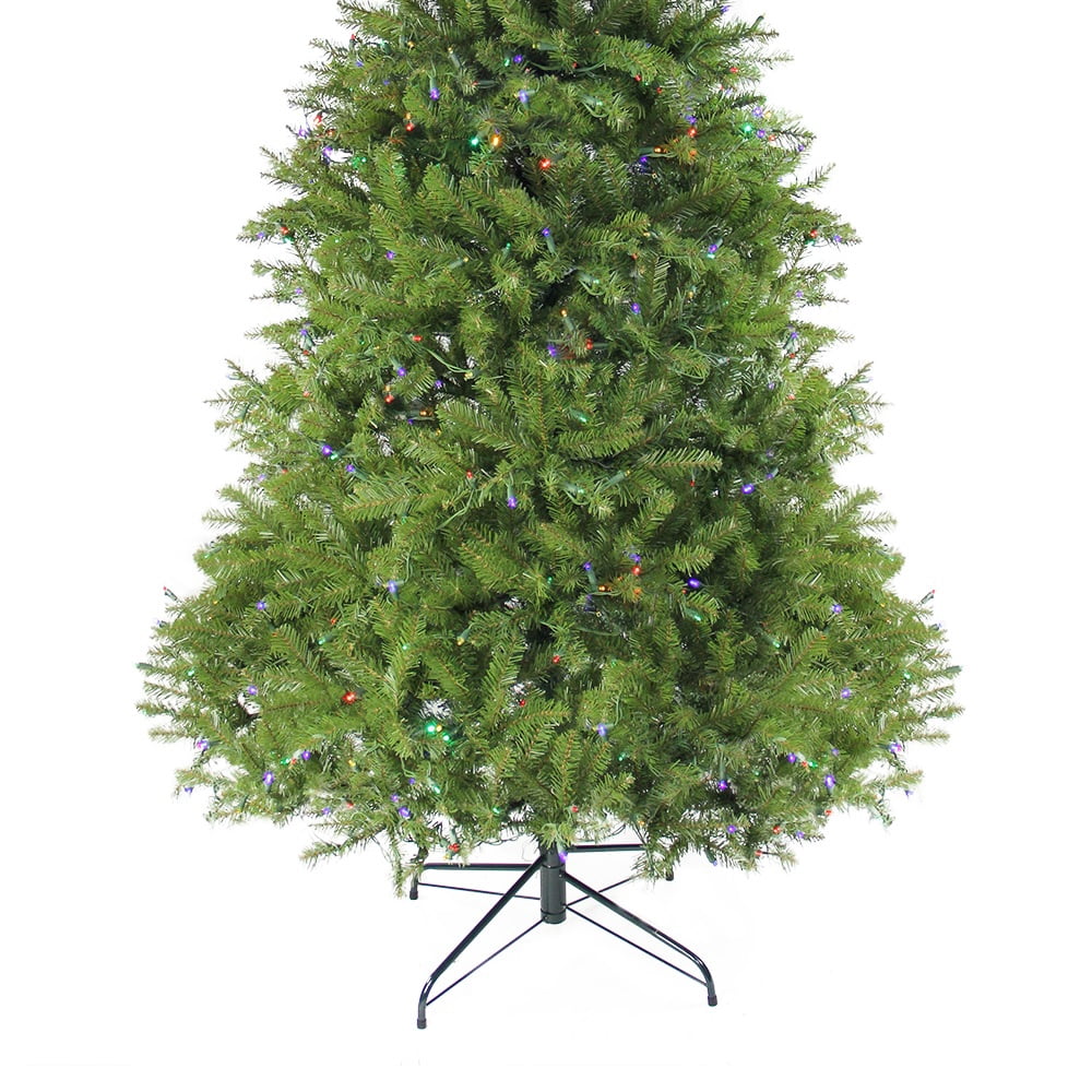 7.5' Pre-Lit Northern Pine Full Artificial Christmas Tree - Multi-Color LED Lights
