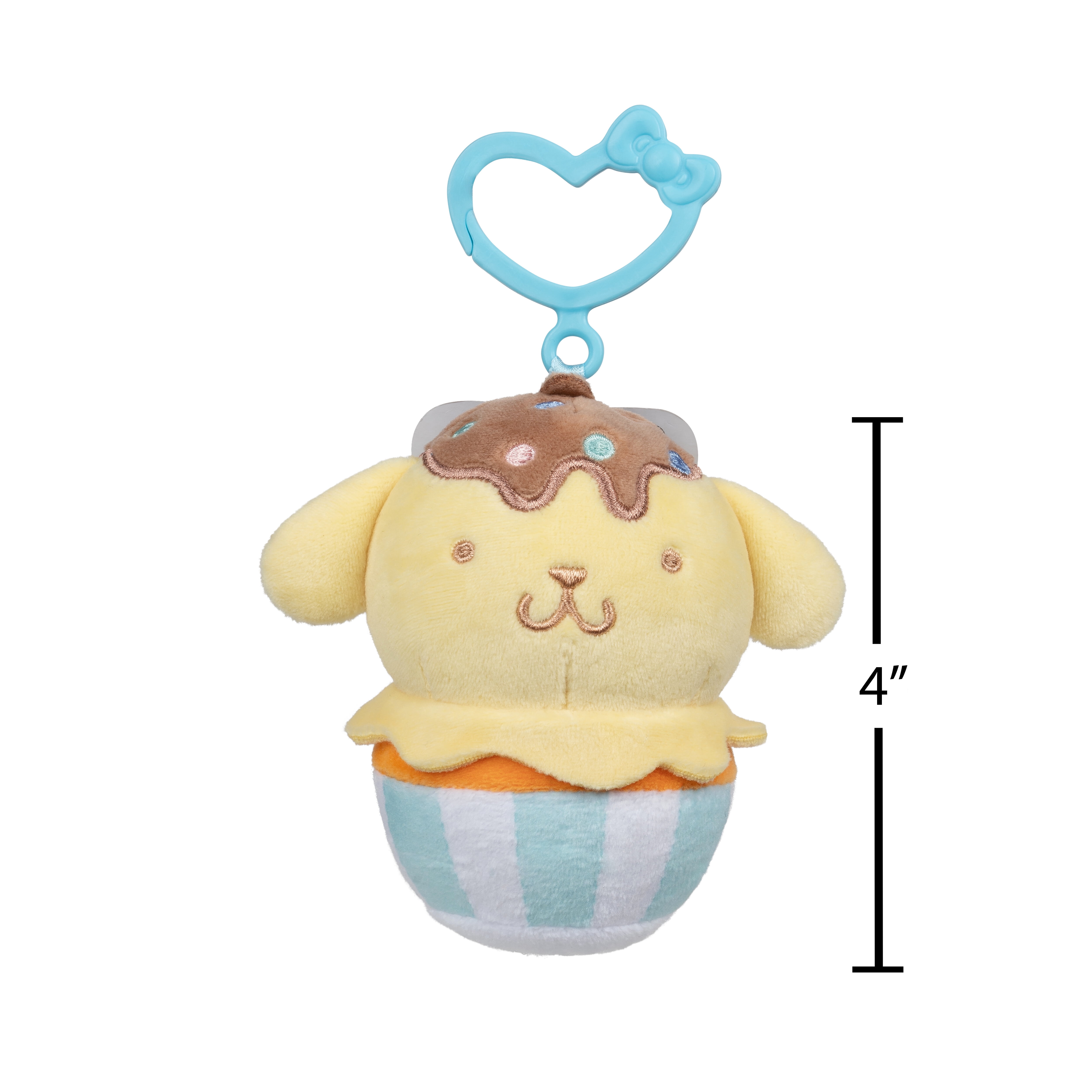 Hello Kitty and Friends, Pompompurin 4 inch Clip-On - Cupcake Themed Child's Plush