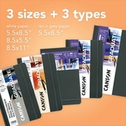 Canson Graduate Mixed Media Art Book, Hard Cover Binding, 36 Sheet, 8.5x5.5 inch, 1 Count
