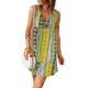 thumbnail image 4 of Vestido De Mujer, Bohemio, Transpirable, Elegante, Cuello En V, Mini Vestido Para Uso Diario ANGGREK AH2833, 4 of 6