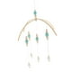 thumbnail image 5 of Bebé sonajero móvil juguetes de madera cuna juguete campanas de viento campana estilo nórdico Verde Cola Campanas de viento de madera, 5 of 8