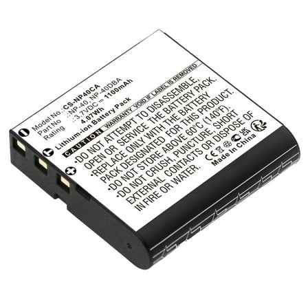 Replacement Battery for BenQ DC P500,E510,E520,E520 ,E610,P600,NP-40,NP-40DBA,NP-40DCA,3.7V/1100mAh