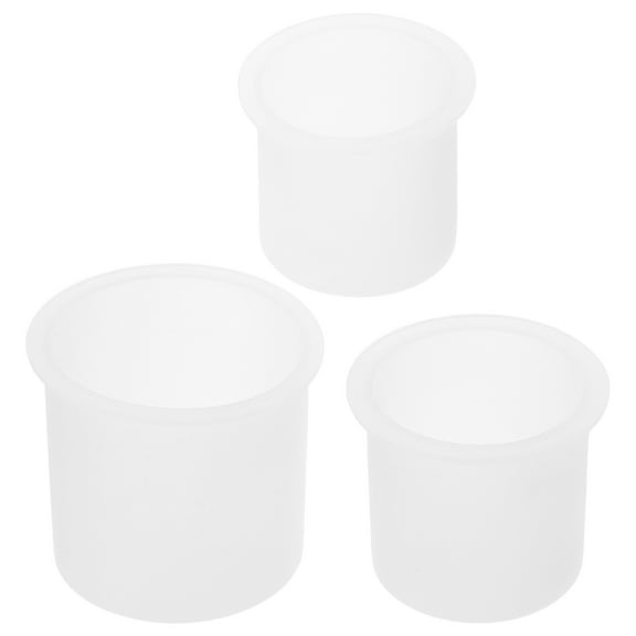 LOLIPPYY 3-Piece Cylinder Silicone Mold Set for Candle Making Crafts with Material