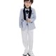 thumbnail image 1 of Odeerbi Chicos 4 Pcs Caballero Traje Formal Blazer Chaqueta + Camisa de Vestido + Pantalones de Traje + Corbata de Boda Trajes Conjunto, 1 of 6
