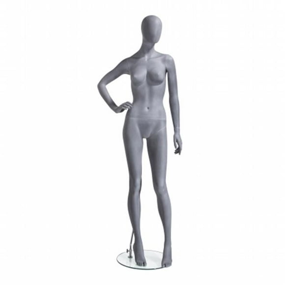 Econoco UBF-3 Female Mannequin - Oval Head&#44; Right Hand On Hip&#44; Legs Slightly Bent