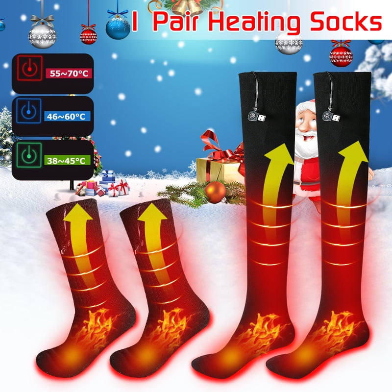 Electric Heated Socks Adjustable Temperature Three Gear Winter Warm