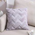 thumbnail image 2 of Throw Pillow with Insert, Double-Sided PV Velvet Soft Decorative Pillow for Sofa Couch Living Room Bedroom and Headboard Support, Gray, 2 of 4
