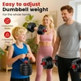 thumbnail image 5 of 33lbs Adjustable Dumbbell Set, 4-in-1 Home Gym Equipment, Converts to Barbell & Kettlebell, Strength Training for Men & Women, Space Saving All in One Weights Set, 5 of 9