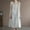 White, variant on SNKSDGM Women's Plus Womens Tops Plus Size 3/4 Sleeve Womens Tank Tops Loose Fit V Neck Pure Sleeveless Tank Top for Women Plus Size Loose Casual Linen Mid Length Vest L