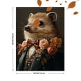 thumbnail image 3 of Qisvanset 12x16 Inch 2D Flat Framed Canvas Art, Regal Hedgehog Floral Suit Bowtie Cottagecore Whimsical Wall Art, 3 of 5