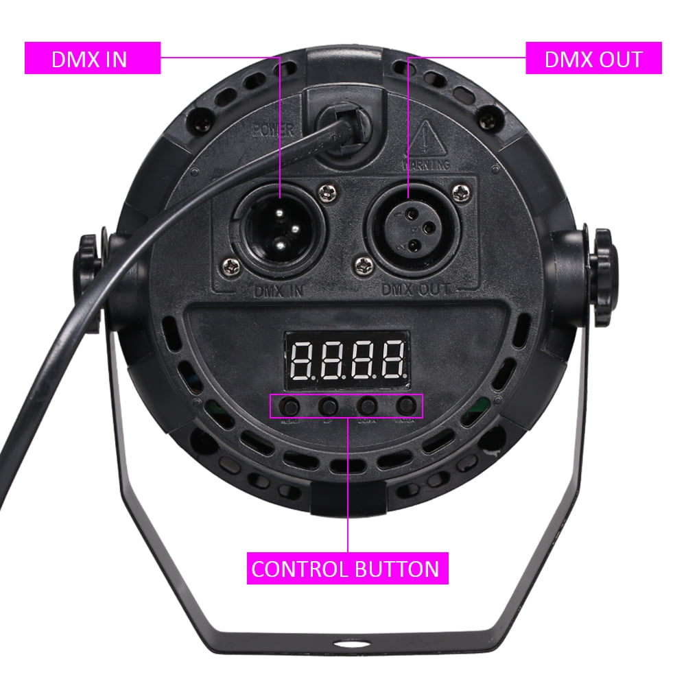 Sorven Stage Light Stage AC90-240V 12 LEDs Par Lights 8 Channel RGBW Color Mixing Stage Lighting with DMX Strobe & Sound Active Mode for Disco Party Christmas Wall Wash