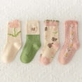 thumbnail image 2 of dmqupv Pack of Socks Baby Toddlers Girls Mid Calf Length Socks 4 Pair Antislip Long Stockings Thing 2 Socks, 2 of 4