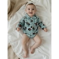 thumbnail image 5 of BemeyourBBs Baby Boy Western Shirt Print Collar Long Sleeve Infant Boy Fall Romper, 5 of 9