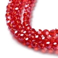 thumbnail image 3 of 10Strand Electroplate Glass Bead Strands Pearl Luster Plated Faceted(32 Facets) Round Orange Red 4mm, 3 of 5