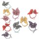 thumbnail image 3 of Elastic Hair Ties 10pcs Soft Fabric Flower Ponytail Holders for Everyday & Special Occasions Random Color Assorted, 3 of 5