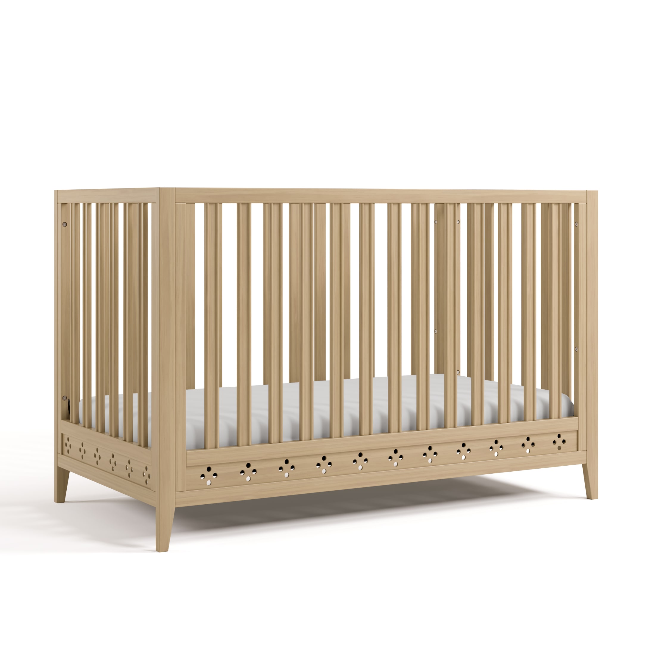 Storkcraft Mallorca 5-in-1 Convertible Crib with Bonus Toddler Guardrail, Driftwood