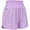 Lilac, variant on Satankud Women's High Waisted Running Shorts Mesh Liner Quick Dry Athletic Gym Track Workout Shorts Zip Pocket Blue Size M