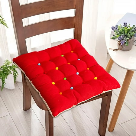 

Clearance Stool Cushion Household Thin Dining Table And Chair Cushion All Season Universal Slip Strap Tie Rope Solid Color Student Seat Cushion