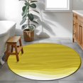 thumbnail image 4 of 4ft Round Rug, Ombre Yellow Waves Non-Skid Rubber Backing Large Area Rugs - Living Room Bedroom Home Office, Abstract Art Gradient Modern Indoor Floor Mat Carpets Washable Rug, 4 of 9