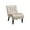 Beige, variant on Tcbosik Velvet Fabric Accent Chair, Modern Button Tufted Upholstered Armless Chair with Wood Legs for Living Room, Bedroom, Green