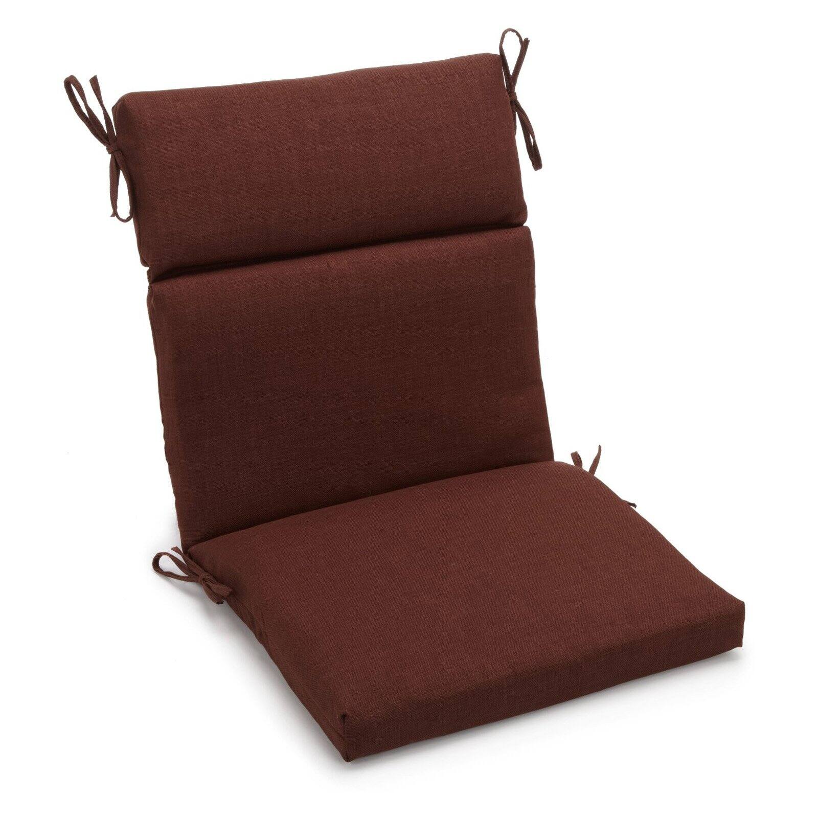 Blazing Needles 22 x 45 in. Outdoor High Back Patio Chair Cushion