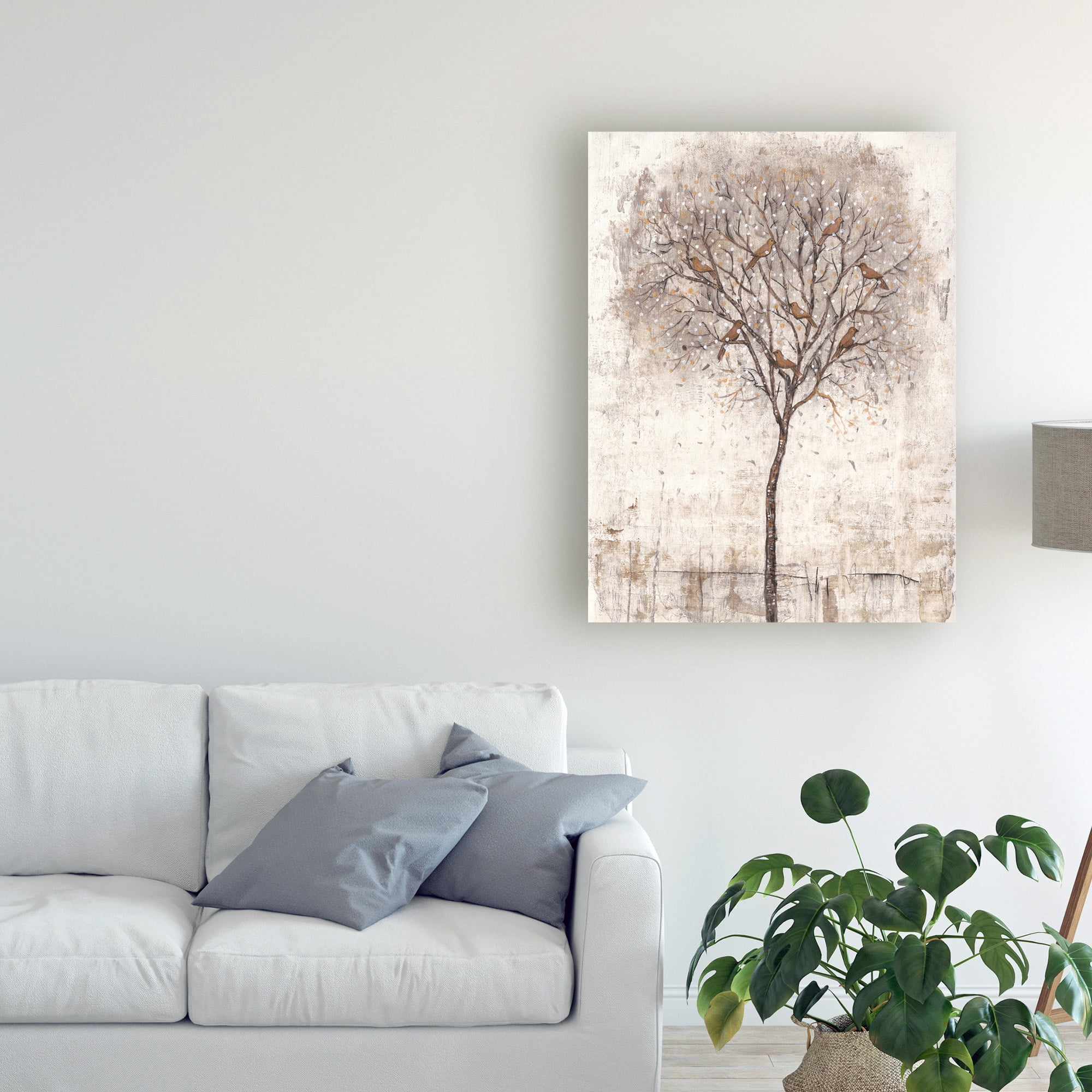 Trademark Fine Art 'Tree of Birds I' Canvas Art by Tim OToole