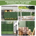 thumbnail image 4 of Follaje Artificial Sintético, Muro Verde Decoración para Casa Hogar Jardín Interiores y Exteriores, Follaje Rollo Cerca Planta Follaje Artificial Jardín Vertical (Verde), 4 of 4