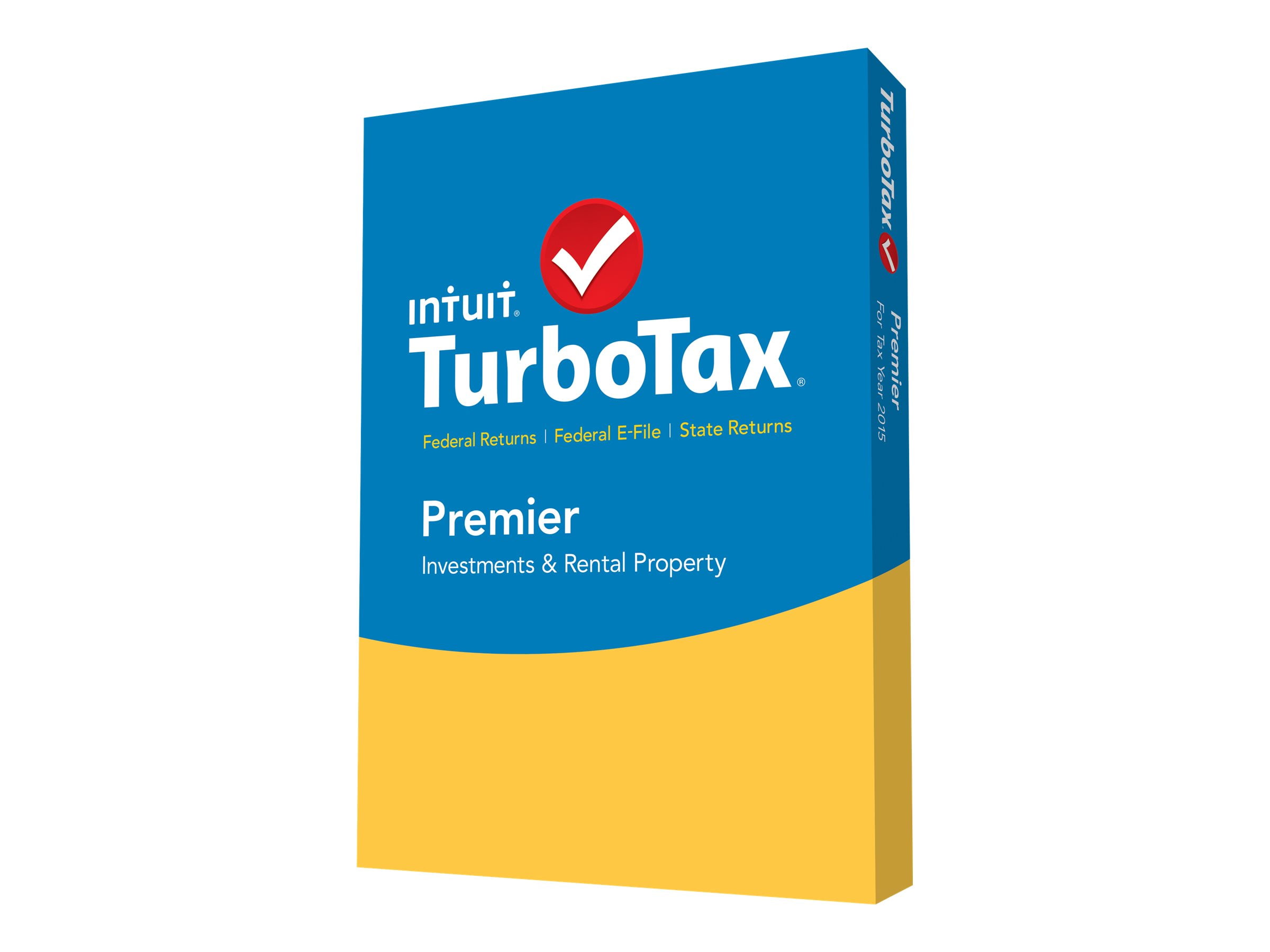 Intuit TurboTax 2015 Premier With Efile + State, Box Pack, 1 User