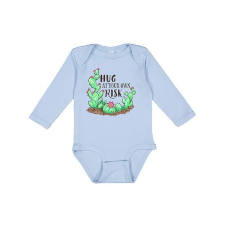 

Inktastic Hug At Your Own Risk Cacti and Succulents Boys or Girls Long Sleeve Baby Bodysuit