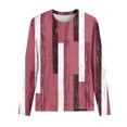 thumbnail image 4 of HKEJIAOI T-Shirts à Manches Longues en Polyester pour Femmes Imprimé Graphique Col Rond Blouses Habillées Décontractées Manches Longues, 4 of 5