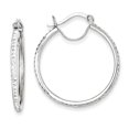 thumbnail image 1 of 925 Sterling Silver White Preciosa Crystals Hoop Earrings, 1 of 6