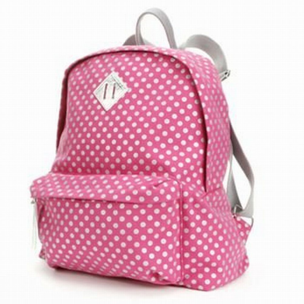 pink polka dot backpack