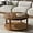 Walnut Brown-1, variant on 2 Tier Coffee Table with Dual Storage, Round Solid Wood Coffee Table with Hidden Compartment & Adjustable Leveling Feet, for Small Space Living Room, Walnut Brown