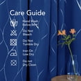 thumbnail image 6 of Deconovo Grommet Blackout Curtains Noise Reducing Silver Foil Wave Print Room Darkening Curtain Thermal Insulated Drapes 52Wx 72L inches Royal Blue Set of 2 Panels, 6 of 6