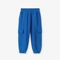 thumbnail image 2 of Lenpel Boys' Sweatpants Toddler Cotton Elastic Waist Pull on Cargo Joggers Performance Athletic Pants for Children 2-7 Y(Blue,7-8 Years), 2 of 7