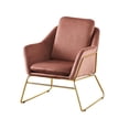 thumbnail image 1 of SILLON OCASIONAL LIBANO VELVET ROSA PATAS GOLD Terzetto LIBANO, 1 of 4