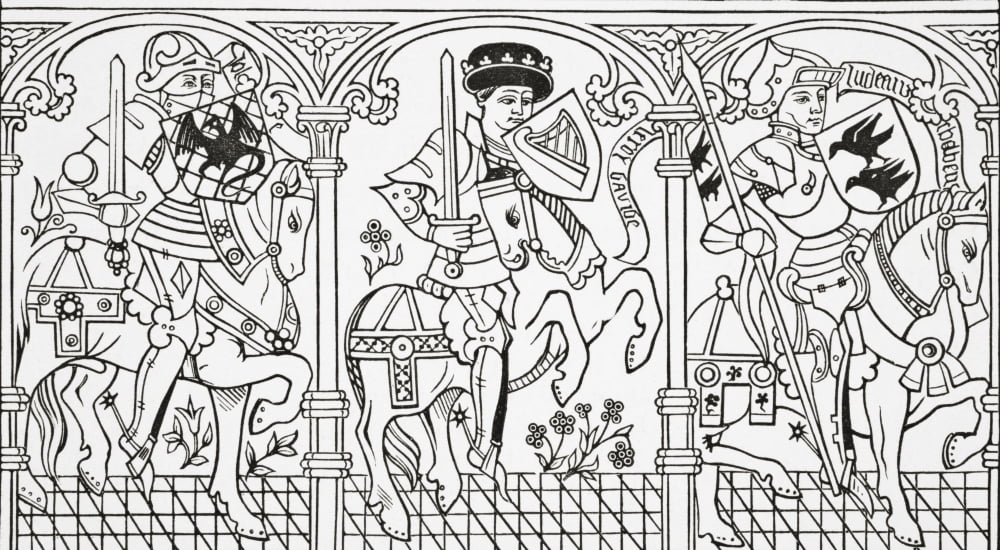 Joshua King David And Judas Maccabaeus After A Series Of Ancient Engravings Representing The Nine Heroes Of Sacred Ancient And Modern History Who Figure In The Romance Le Triomphe Des Neuf Preux From