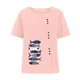 thumbnail image 4 of Tops For Women Summer Trendy Plus Size Tops For Women FlowyTshirts Shirts For Women Cotton LongWomen Blouses Plus SizeWomens T Shirts Loose Fit, 4 of 4