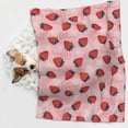 thumbnail image 6 of Sigee Strawberries for Pet Blanket for Dog Cat Puppy Blanket Cat Blankets for Small and Medium Pets-Medium, 6 of 8