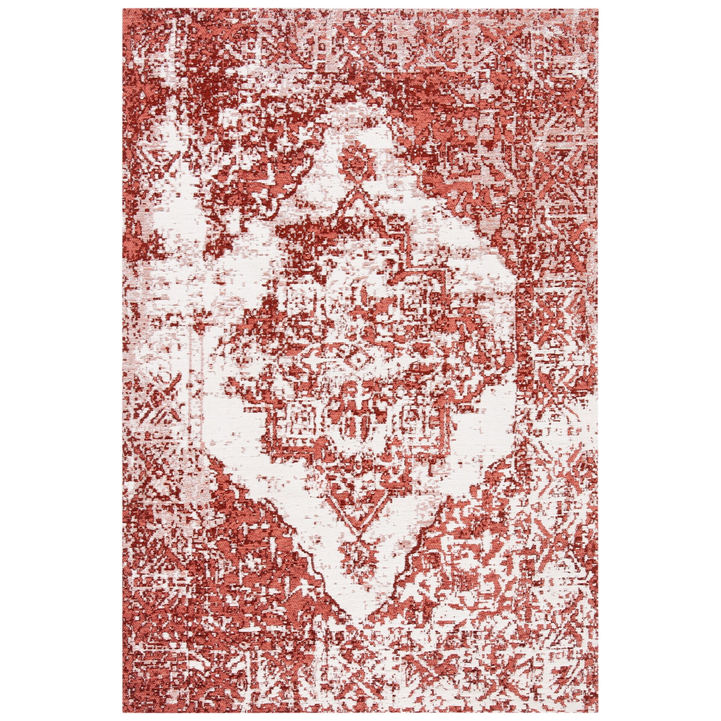 SAFAVIEH Classic Vintage Giuseppe Overdyed Area Rug, Rust/Ivory, 4' x 6'