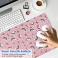 thumbnail image 4 of Long Mouse Pads for Desk,Pink Cartoon Unicorn Rainbow Ice Cream Desk Mats on Top Of Desks, Desk Mouse Pad Extra Large with 3mm Non-Slip Base and Stitched Edge for Gaming,Office,Work,Home 31.5"x11.8", 4 of 6