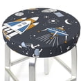 thumbnail image 3 of Lsque Space Cars Round Bar chair cushion covers Velvet Fabric Premium Comfort Protects from Scratches and Stains for 14-17 Inch Chair- 12 inch, 3 of 7
