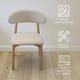thumbnail image 3 of Ilios Innova | Set de 4 Sillas de Comedor Beige, Tapizadas en Lino Español, Respaldo Curvo, Estructura Metálica con Acabado Tipo Madera., 3 of 9