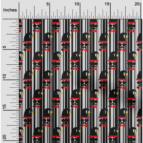 oneOone Silk Tabby Black Fabric Christmas Fabric For Sewing Printed Craft Fabric By The Yard 42 Inch Wide