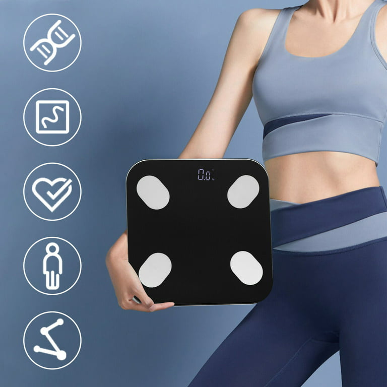 Fitrx Smart Weight Scale, Bluetooth Digital Body Scale Measures Weight, BMI, BMR and More, with App, Battery