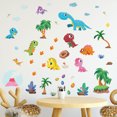 thumbnail image 3 of Un conjunto de pegatinas de pared, pegatinas de pared de dinosaurios de dibujos animados, decoración de pared R, 3 of 5