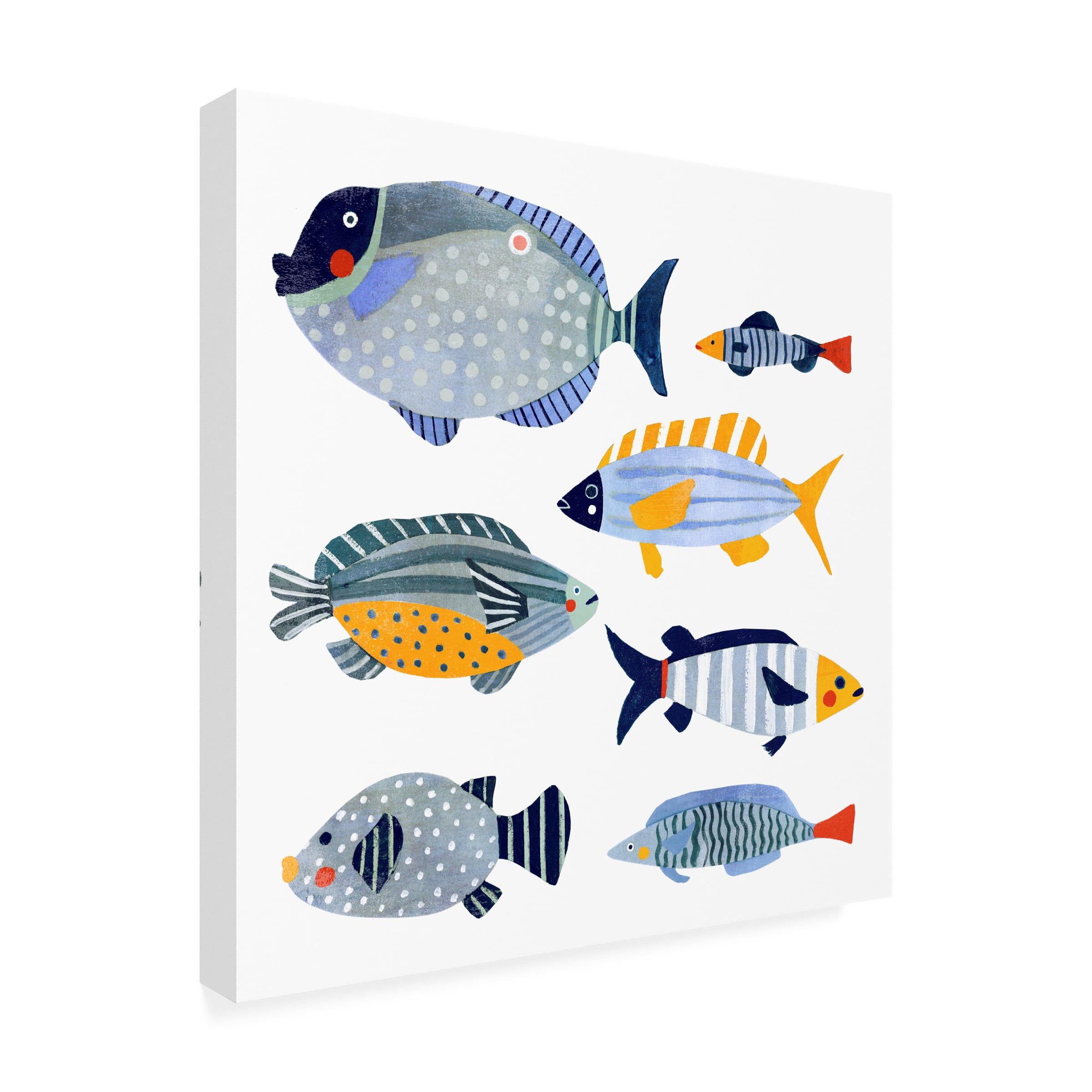 Victoria Barnes 'Patterned Fish I' Canvas Art