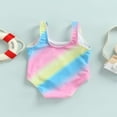 thumbnail image 2 of Maillot de Bain d'Été pour Filles, Dessin Animé, Sans Manches, Triangle, Tenue de Plage, 2 of 5