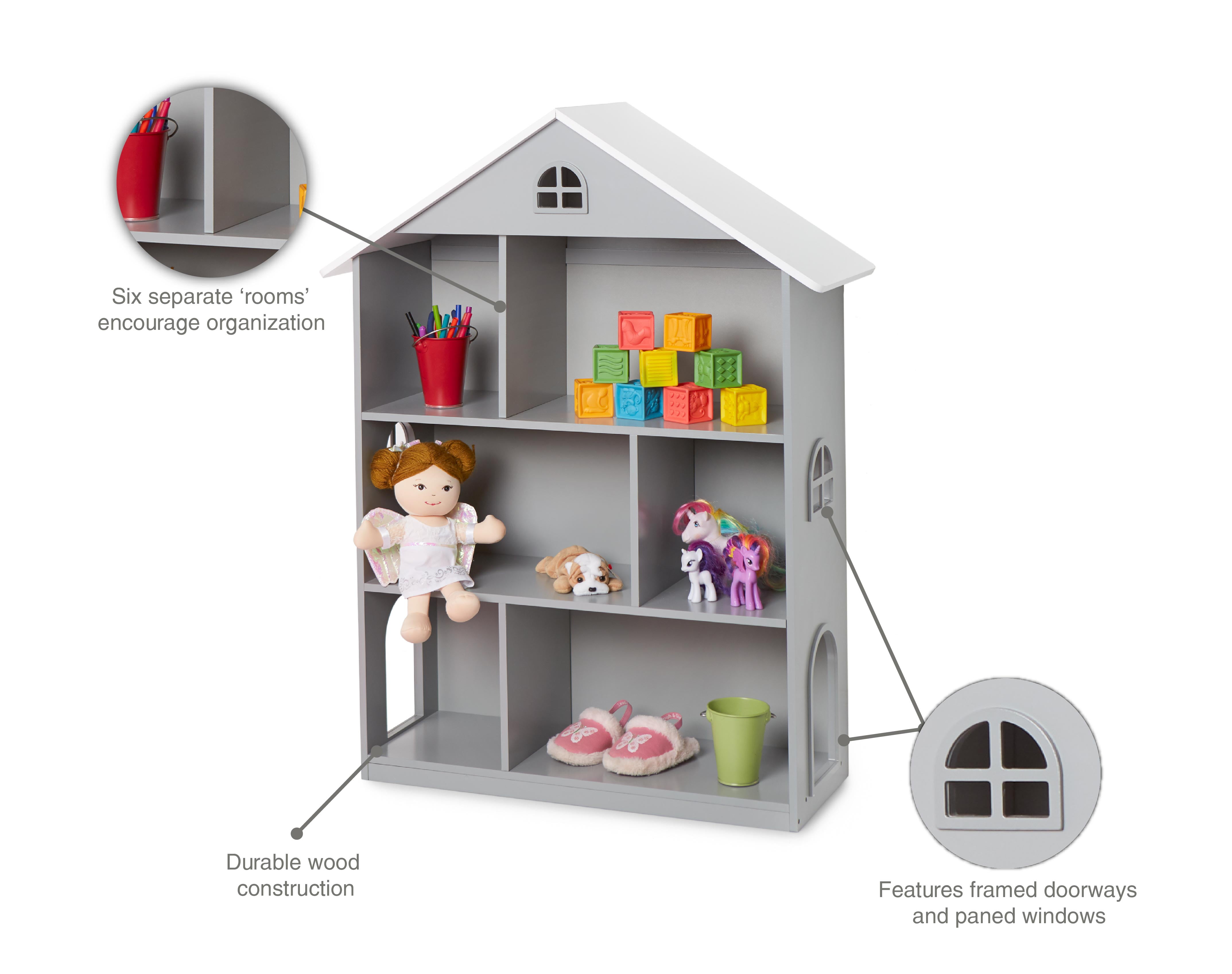 wildkin dollhouse bookcase